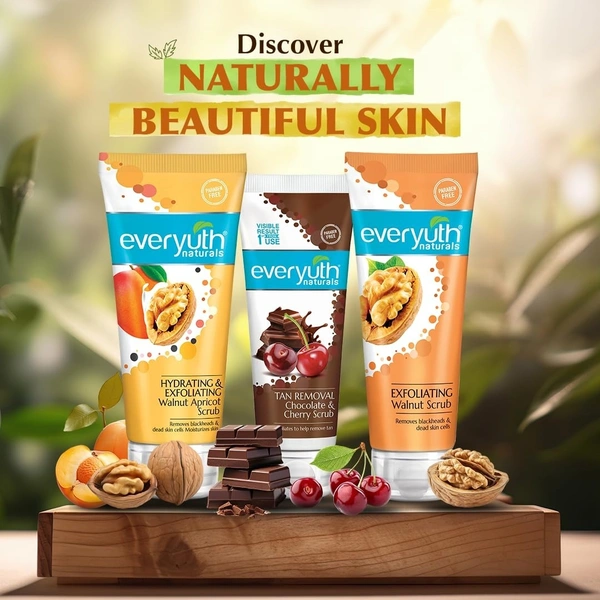Everyuth Naturals Exfoliating Walnut Scrub, 100gm, Tube 8901120141029