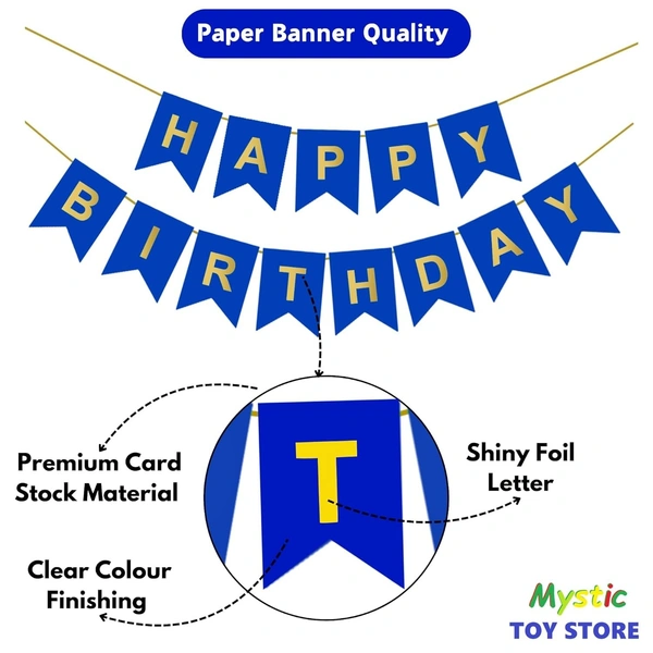 Birthday PapHappy er Banner - Dark Blue