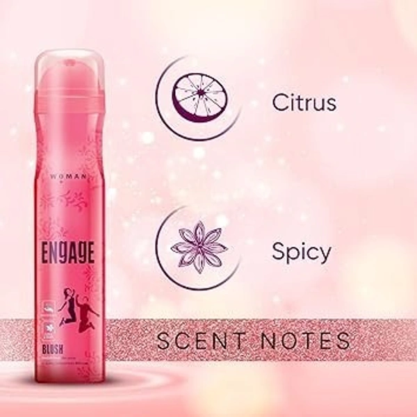 Engage Women Deodorant Blush , 150ml / 165ml (Weight May Vary) 8901725951009 - blush deo spray, Tickle Me Pink