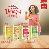 Weikfield Custard Powder | Strawberry Flavor | Makes Smooth & Creamy Custard | 75g Carton