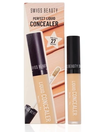 Swiss Beauty Liquid Light Concealer With Full Coverage |Easily Blendable Concealer For Face Makeup With Matte Finish  - 6g, Light Moyen