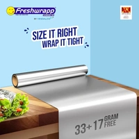 Hindalco Freshwrapp Aluminium Foil (33+17g,Buy 1 Get 1 Free) - 50g, Silver