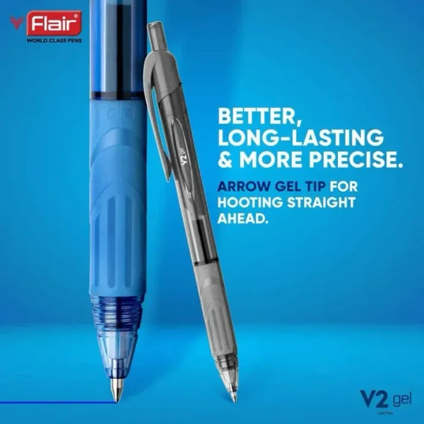 FLAIR V2 Retractable Gel Pen – Blue Pack of 1 )
