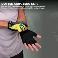 Nivia Crystal 2.0 Gym Gloves for Men & Women, Padded Palm Support, Breathable Mesh, Wrist Strap for Secure Fit, Ideal for Weightlifting, Cycling, Crossfit & Fitness Training (Yellow) M - Green