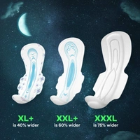 Whisper Bindazzz Night Koala Soft Sanitary Pads|Pack of 6 thin Pads|XXL+|upto 0% Leaks|60% Longer & wider back|Soft topsheet|36 cm Long|With disposable wrap 