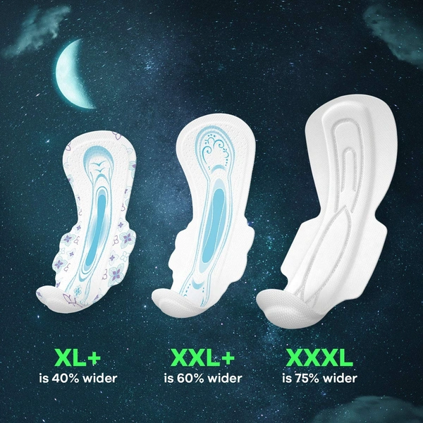 Whisper Bindazzz Night Koala Soft Sanitary Pads|Pack of 6 thin Pads|XXL+|upto 0% Leaks|60% Longer & wider back|Soft topsheet|36 cm Long|With disposable wrap 