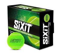 Sixit Lite Cricket Tennis Ball - Pack of 6, Green, Standard Size, Durable Rubber Material, Ideal for Practice and Casual Play