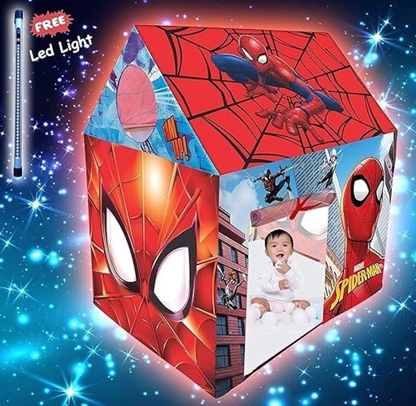 Marvel Spider-Man Kids Play Tent House - Spark Imagination and Endless Fun! - 41*28*37, Red & Black