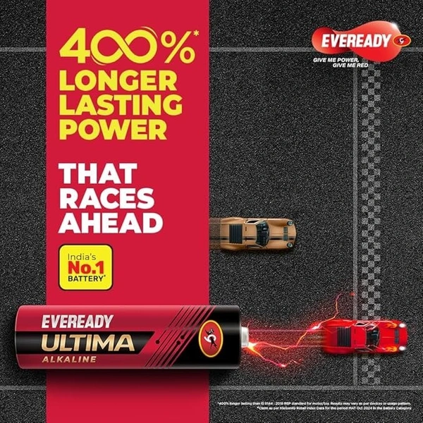 Eveready Ultima Alkaline AA Battery, 400% Longer Lasting, Anti-Leak Turbolock Technology, Eco-Friendly Batteries for High-Drain Devices Household Devices & Toys, 1PCS