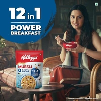 Kellogg's Muesli 0% Added Sugar 500 G | 12-In-1 Power Breakfast | India's No. 1 Muesli