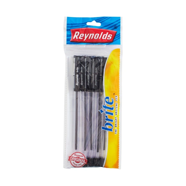 Reynolds Brite 0.7mm Fine Point Ball Pens - Pack of 5(Black)