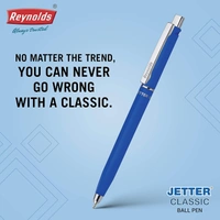 Reynolds Jetter BP Classic 0.7mm Fine Point Ball Pens, Blue Ink -