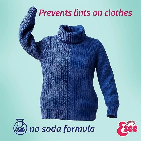 Godrej Ezee Liquid Detergent for both Top load and Front load Washing - 500 No Soda Formulag Bottle, for Winter Wear - 500 g