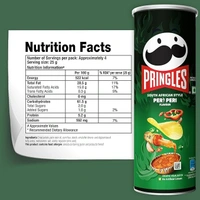 Kellogg's Pringles Peri Peri Jar, 102 Gram/107 Gram(Weight may vary) - 102g