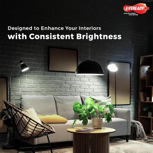 Eveready 12W Emergency Inverter LED Bulb, Cool Day Light (6500K), Rechargeable Bulb with 3 Hours Backup, Ideal for Powercuts, Energy Efficient, B22 Base, Pack of 1