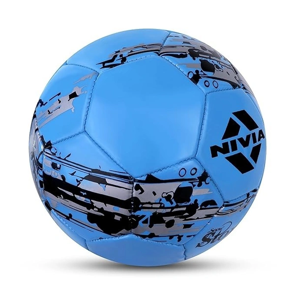 Nivia Snow Storm Machine Stitched Football, Size 5 (Blue)