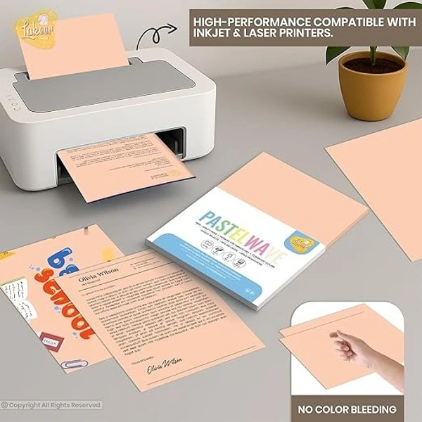 Paper Sheet Paper for Copy & Multipurpose Paper 75 GSM, A4,   Sheet for Project/Assignment/| Print Copy Scan sheet For printer  - Web Orange