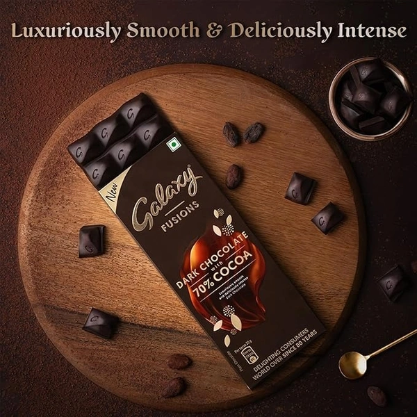 Galaxy Fusions Dark Chocolate Bar - 110gm