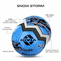 Nivia Snow Storm Machine Stitched Football, Size 5 (Blue)