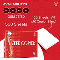 JK Copier Paper - A4, 75 GSM, 1 Ream, 500 Sheets