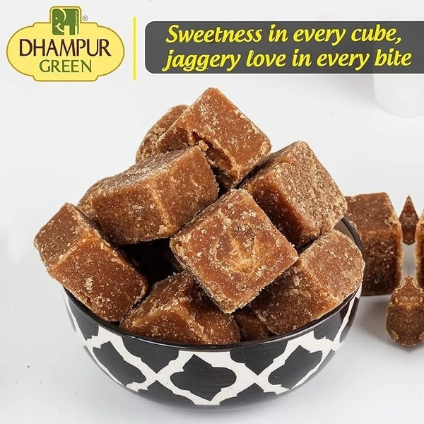 Dhampurgreen Jaggery Cubes, 650G | Healthy Substitute for Sugar | Chemical Free | No Preservatives