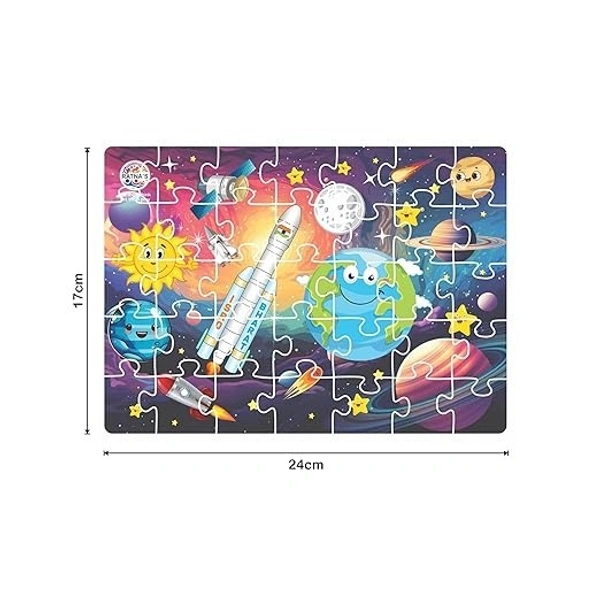 Ratna's 4 in 1 Chandrayaan Jigsaw Puzzle (4 x 35 Pieces) for Kids - 30 x 20 x 3.5 cm, Multi-color