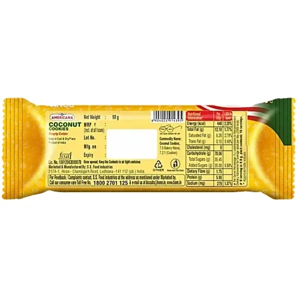 Americana Coconut Crunchy Cookies, 98 g - 98g