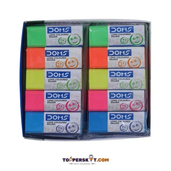 Doms Long Coloured Erasers ( Pack of 20 )