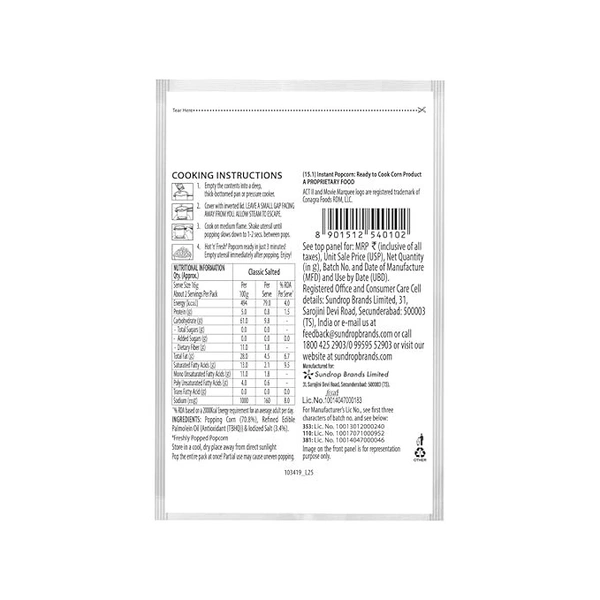 ACT II Instant Popcorn - Classic Salted