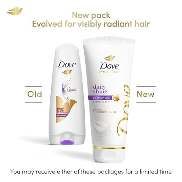 Dove Daily Shine Hair Conditioner With Nutritive Serum For Smooth & Shiny Hair, 175 Ml, All, 1 Count 8909106019683