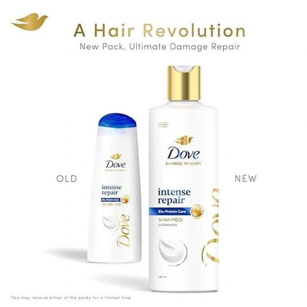 Dove Intense Repair Shampoo 340 ml || Repairs Dry and Damaged Hair 8909106035676