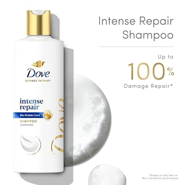 Dove Intense Repair Shampoo 340 ml || Repairs Dry and Damaged Hair 8909106035676