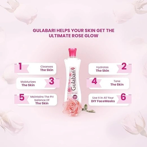 Dabur Gulabari Premium Rose Water/Face Toner - 400ml | No Paraben | Alchol Free | Cleanses, Hydrates & Moisturises Skin | Balance   Restores Skin's pH Levels | For All Skin Types 8901207040818