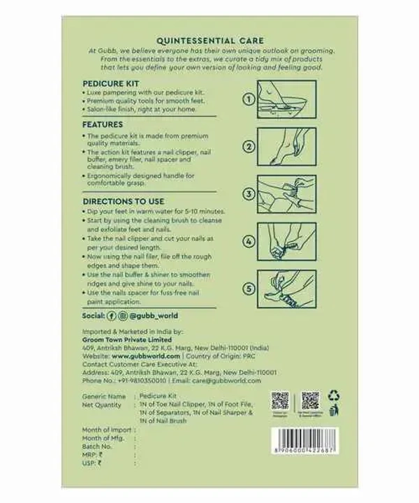 GUBB PEDICURE KIT (GROOM TOWN)