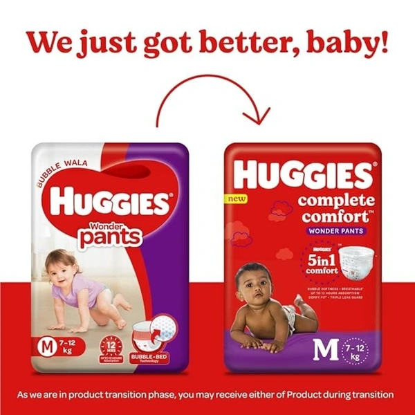 Huggies Complete Comfort Wonder Pants with 5 in 1 Comfort - M