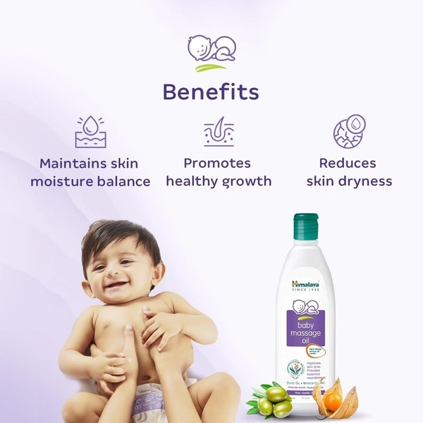 Himalaya Baby Massage Oil (200ml, White) 8901138512408