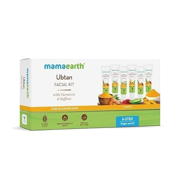 Mamaearth Ubtan Facial Kit with Turmeric & Saffron for Glowing Skin - 60 g 8904417302318