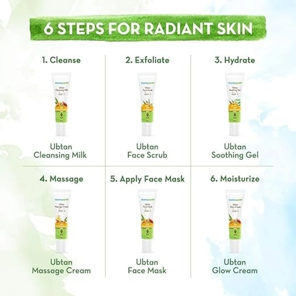 Mamaearth Ubtan Facial Kit with Turmeric & Saffron for Glowing Skin - 60 g 8904417302318