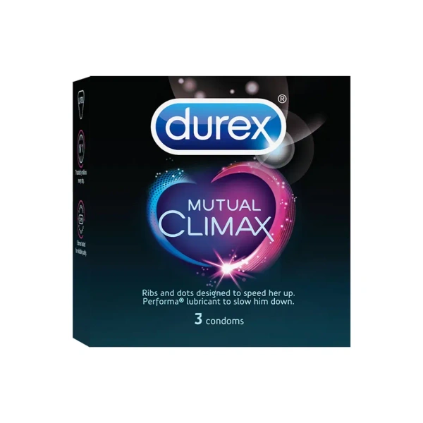 Durex Condoms, Mutual Climax - Pack of 3N Condoms - 180 mm