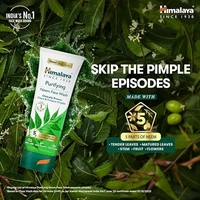 Himalaya Purifying Neem Face Wash|Clears and Prevents Pimples & Acne|Made with 5 parts of Neem|New & Best Ever clinically Proven formula|Gently Cleanses|For men and women|150 ml 8901138815431
