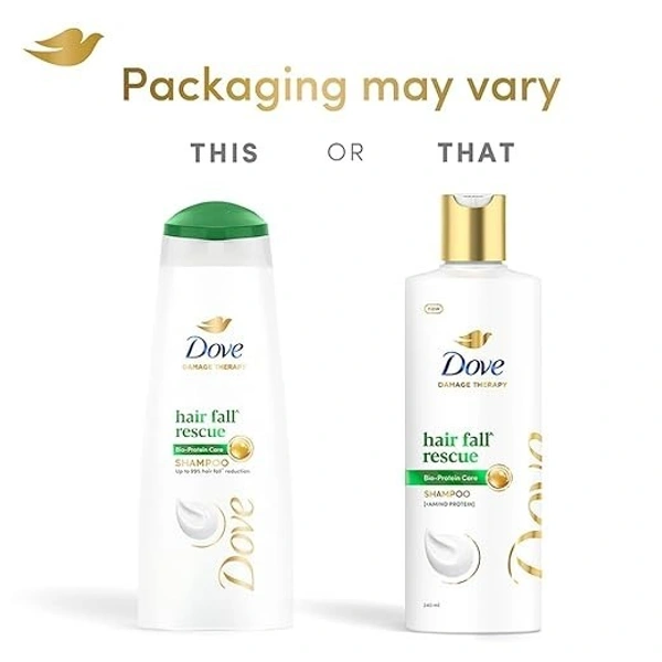 Dove Hair Fall Rescue Shampoo 340 ml|| For Damaged Hair|| Hair Fall Control for Thicker Hair - Mild Daily Anti Hair Fall Shampoo for Men & Women 8909106035676