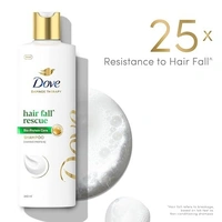Dove Hair Fall Rescue Shampoo 340 ml|| For Damaged Hair|| Hair Fall Control for Thicker Hair - Mild Daily Anti Hair Fall Shampoo for Men & Women 8909106035676