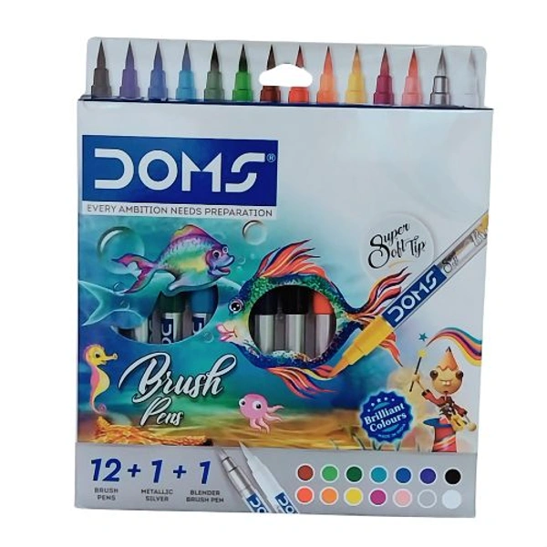 DOMS BRUSH PENS 12+1+1 
