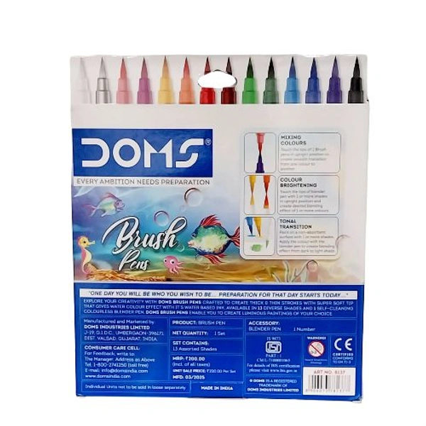 DOMS BRUSH PENS 12+1+1 