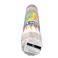 DOMS COLOUR PENCILS 12+1 ROUND TIN with SHARPENER 