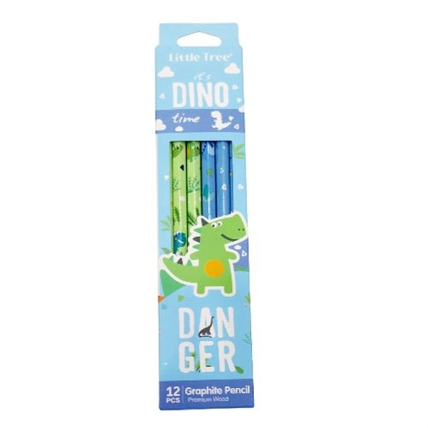 LITTLE TREE DINO PENCILS 12 Grapite Pencils 