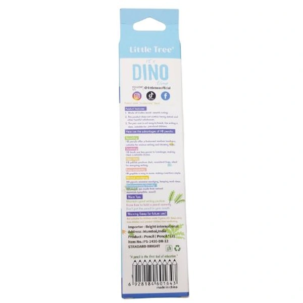LITTLE TREE DINO PENCILS 12 Grapite Pencils 