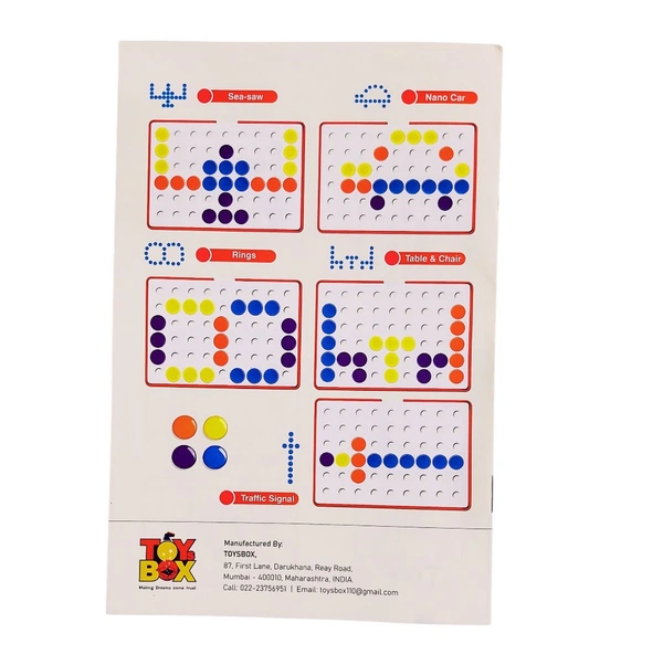 TOYs BOX BUTTON ART Animals 2 in 1Games Age 3+ Years 
