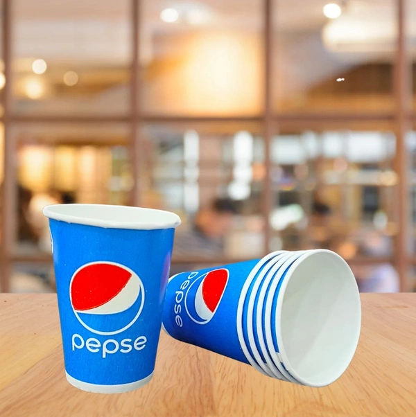  Pepsi Paper Cold Drink Disposable Glass (10Pieces) - 200ml