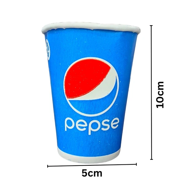  Pepsi Paper Cold Drink Disposable Glass (10Pieces) - 200ml